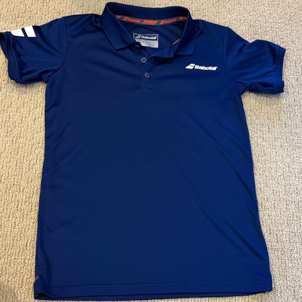 Kids Babolat Tennis Blue Polo Shirt